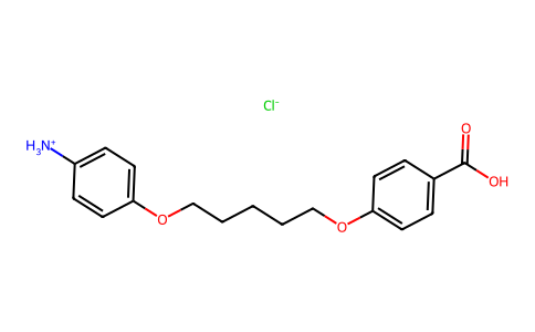 Benzoic acid, p-(5-(p-aminophenoxy)pentyloxy)-, hydrochloride 101719-22-6